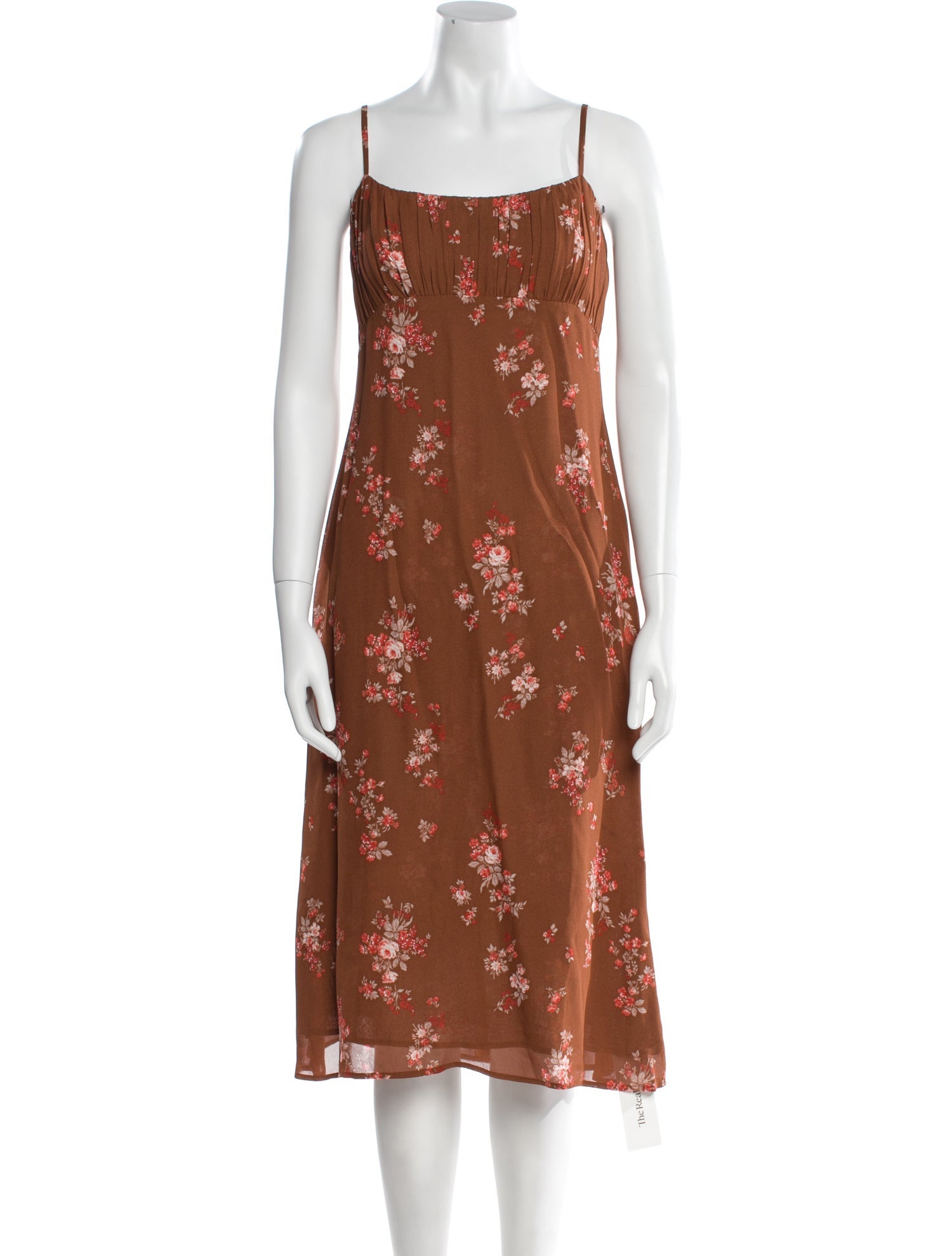 Reformation Floral Print Midi Length Dress