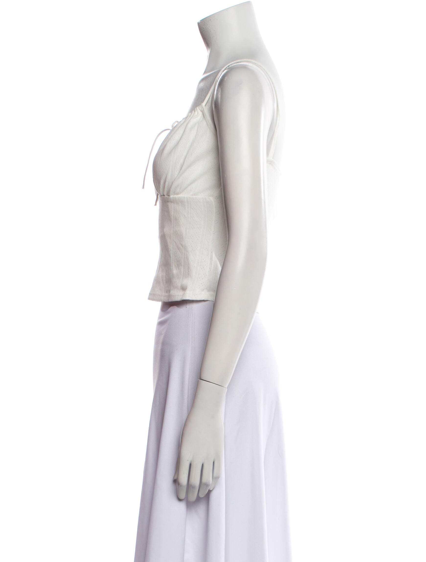 Reformation Square Neckline Sleeveless Crop Top w/ Tags