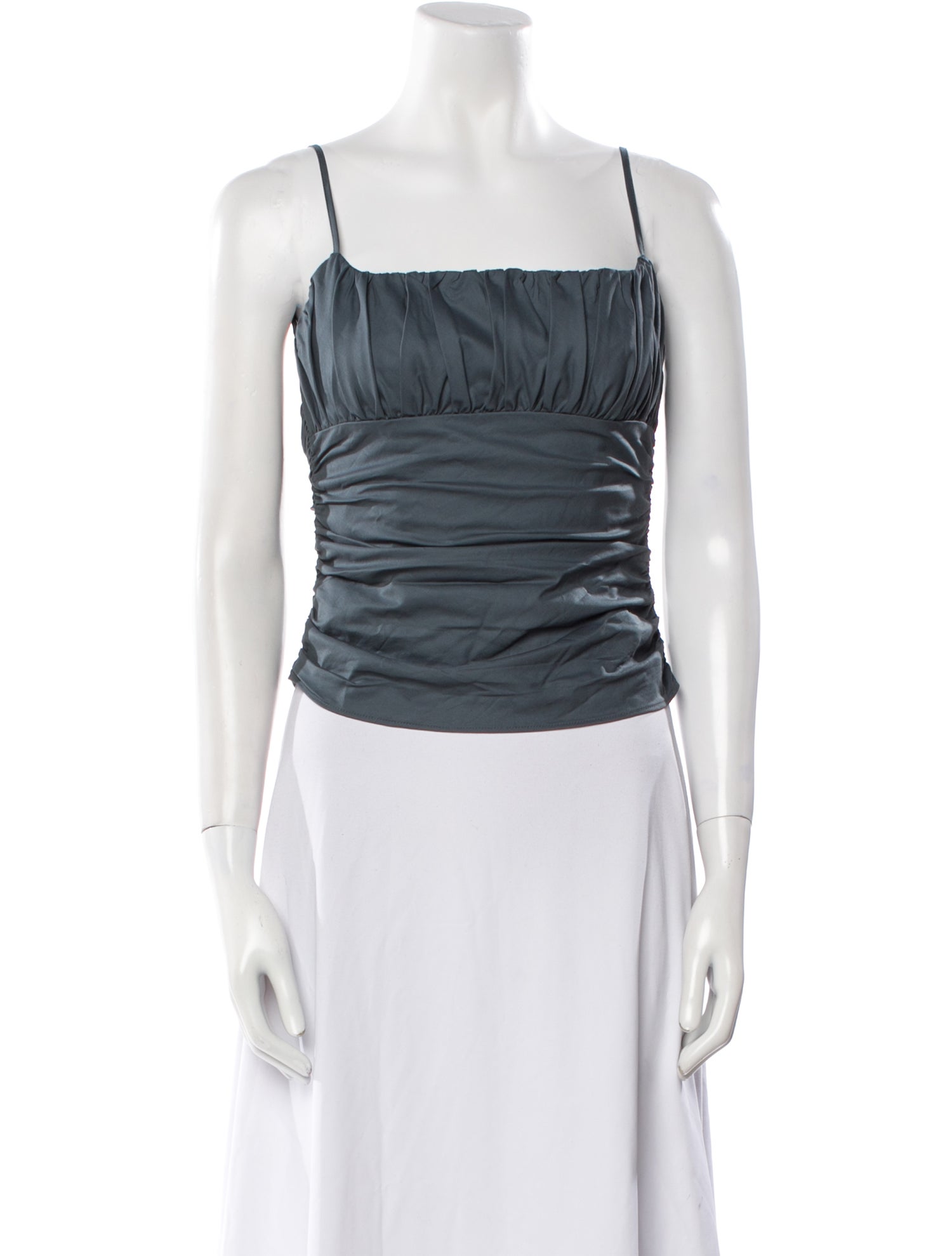Reformation Square Neckline Sleeveless Crop Top
