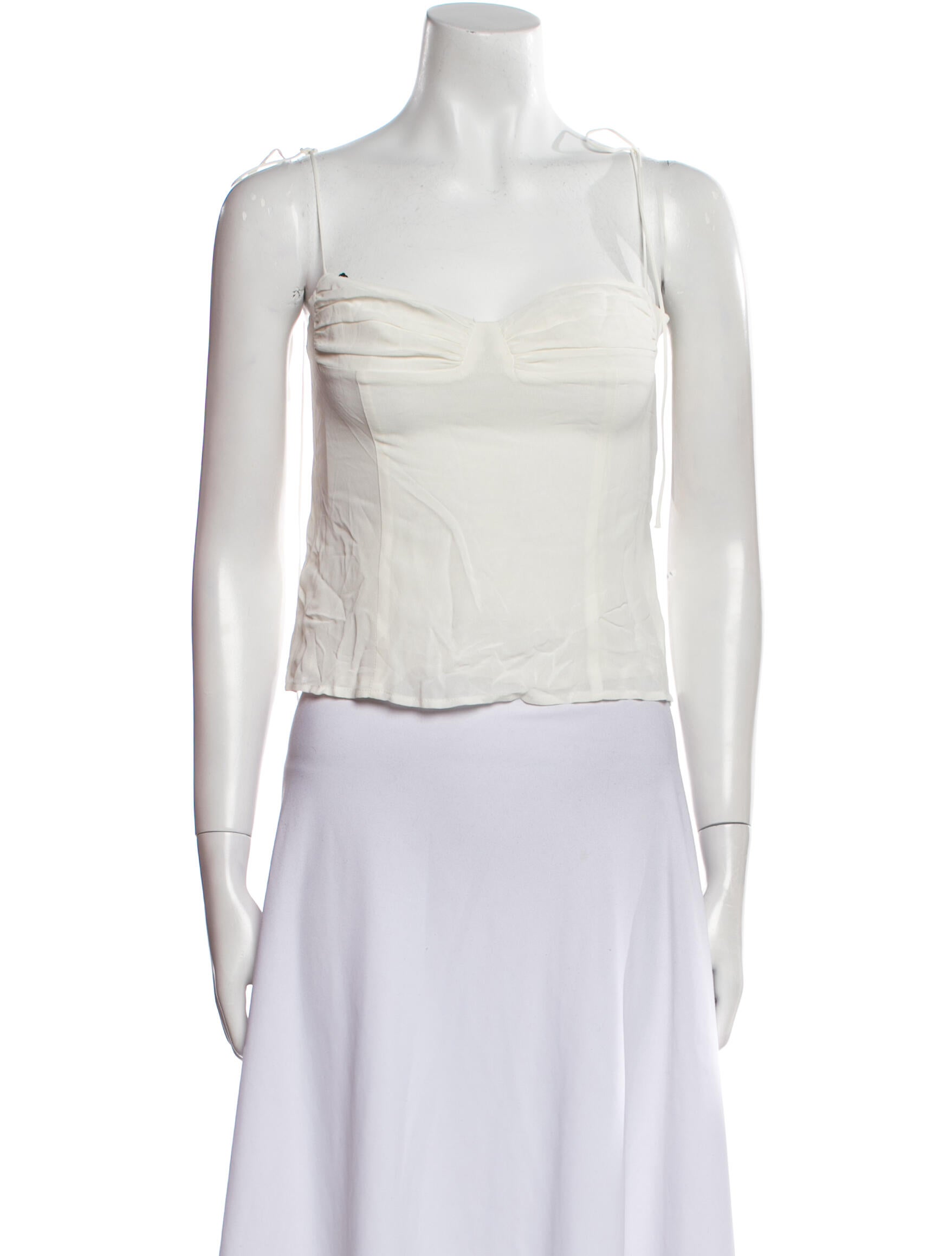 Reformation Square Neckline Sleeveless Crop Top w/ Tags