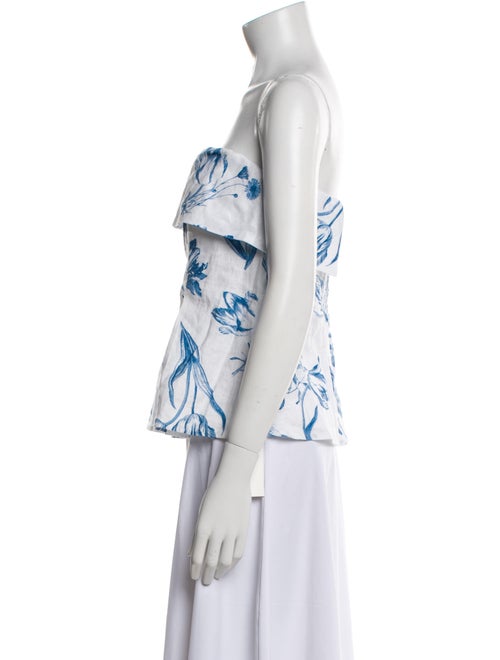Reformation Linen Floral Print Top