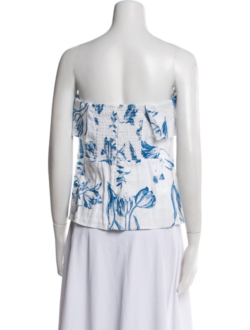 Reformation Linen Floral Print Top