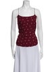 Reformation Polka Dot Print Square Neckline Top