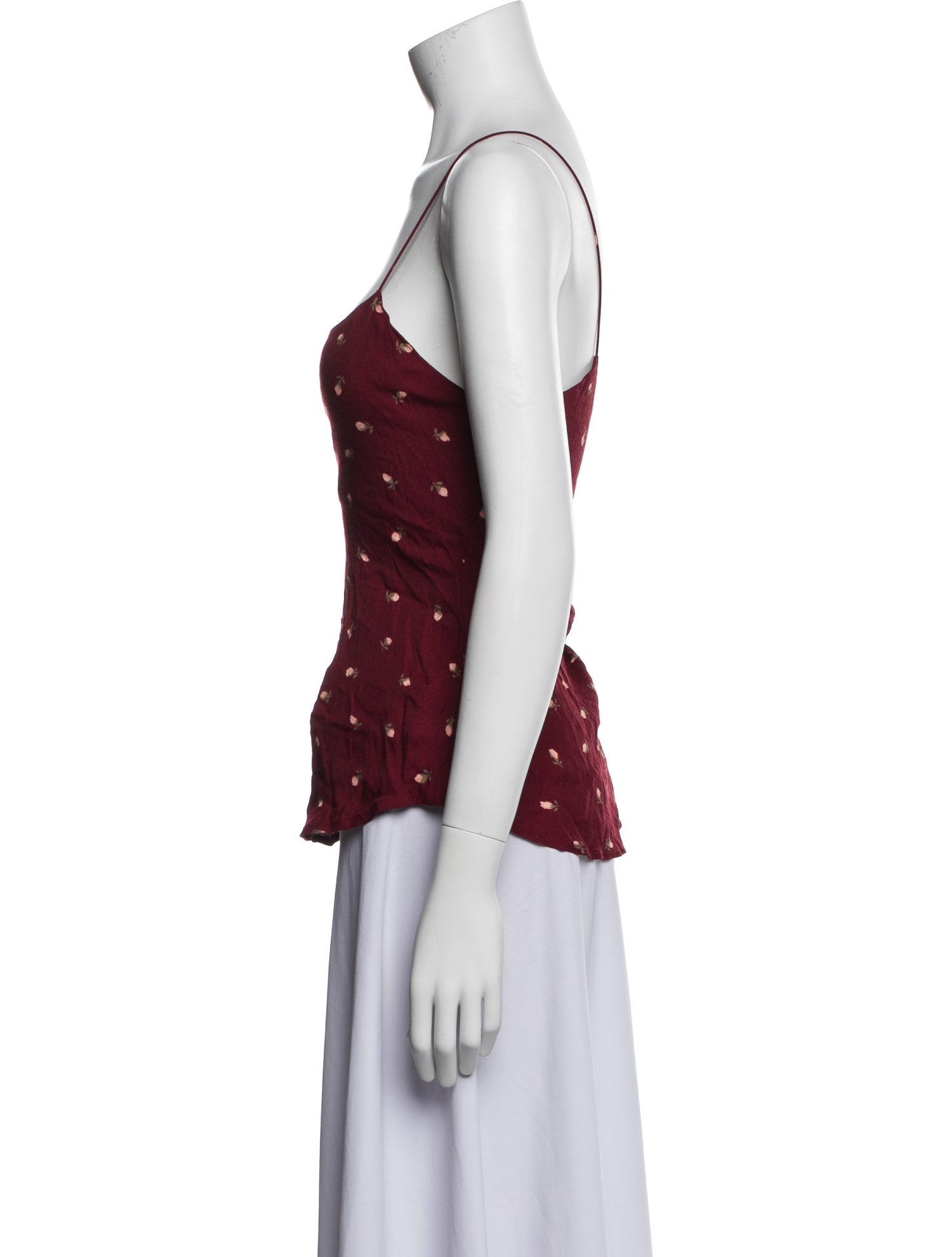 Reformation Polka Dot Print Square Neckline Top