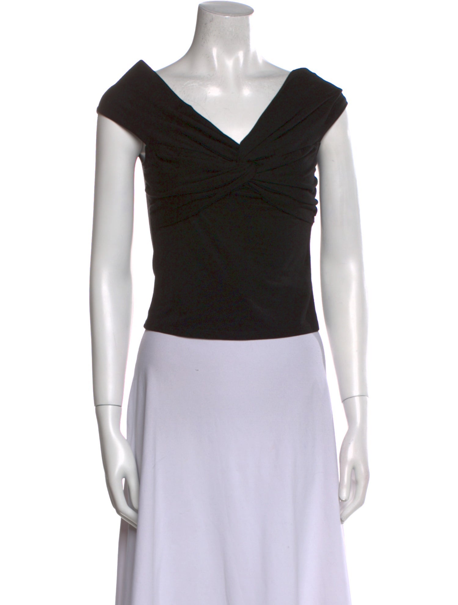 Reformation V-Neck Short Sleeve Crop Top