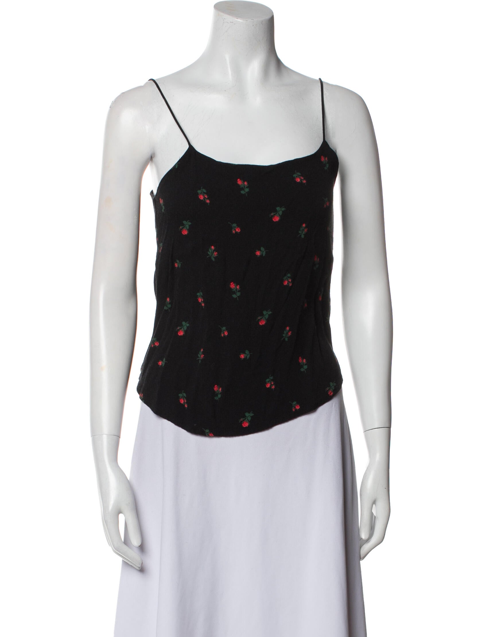 Reformation Floral Print Square Neckline Top