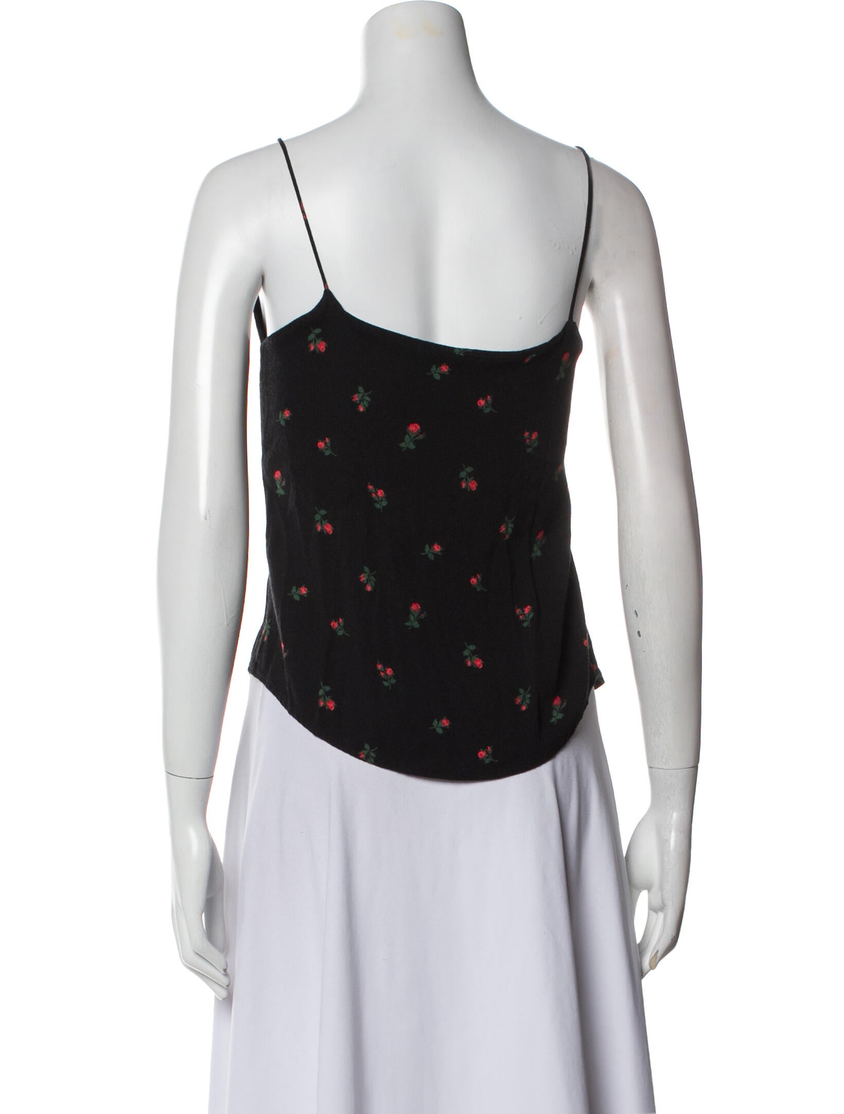 Reformation Floral Print Square Neckline Top