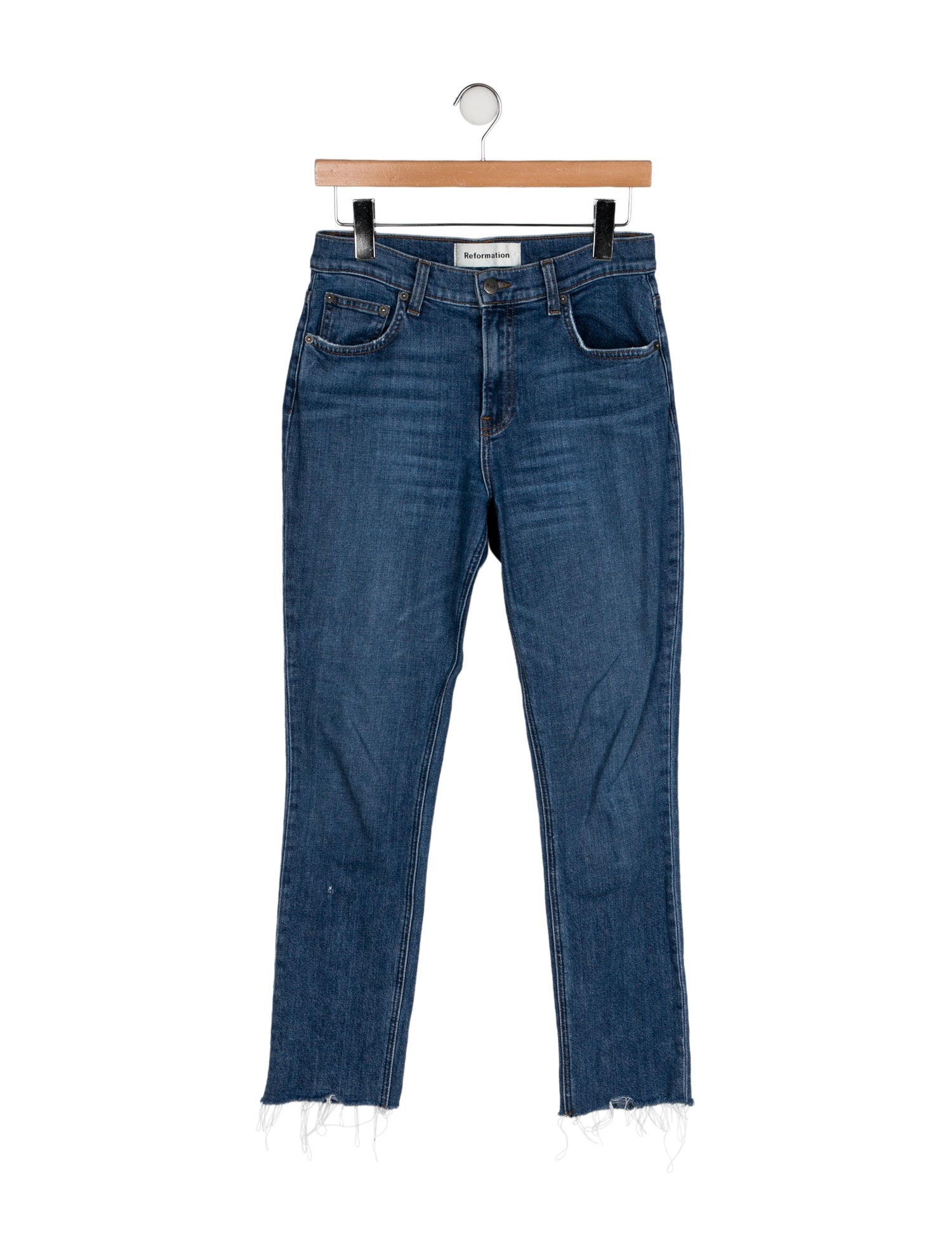 Reformation Mid-Rise Straight Leg Jeans