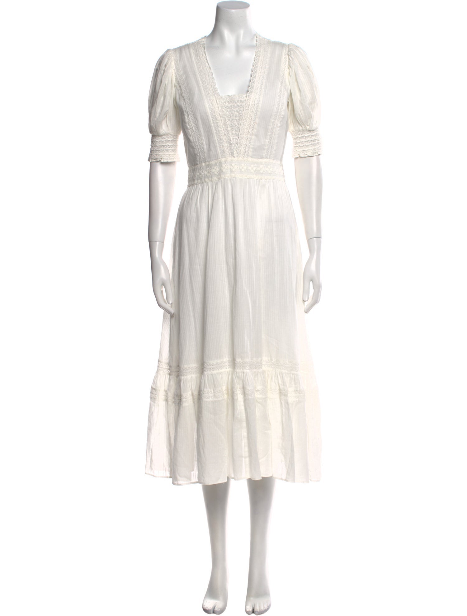 Reformation V-Neck Midi Length Dress