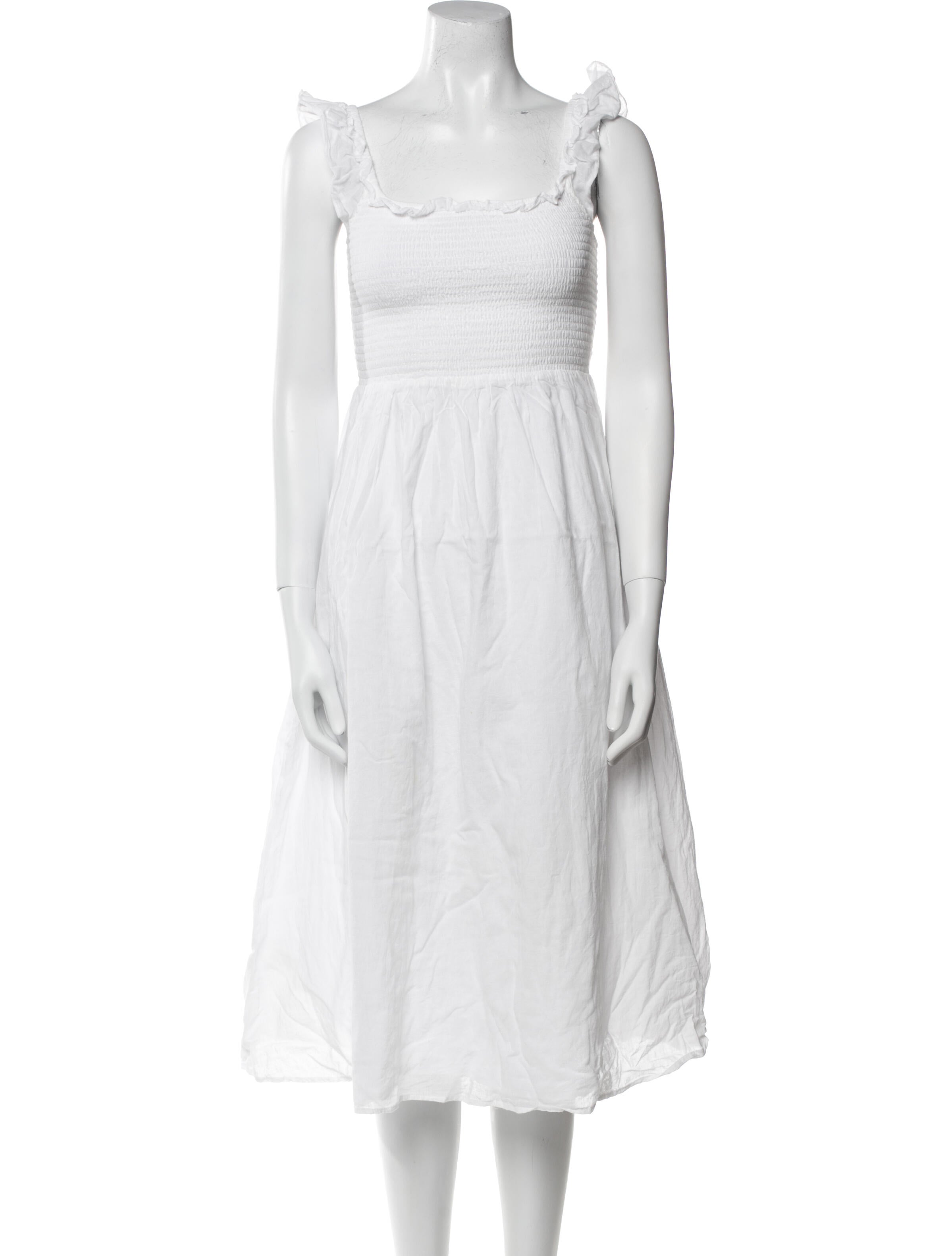 Reformation Square Neckline Midi Length Dress