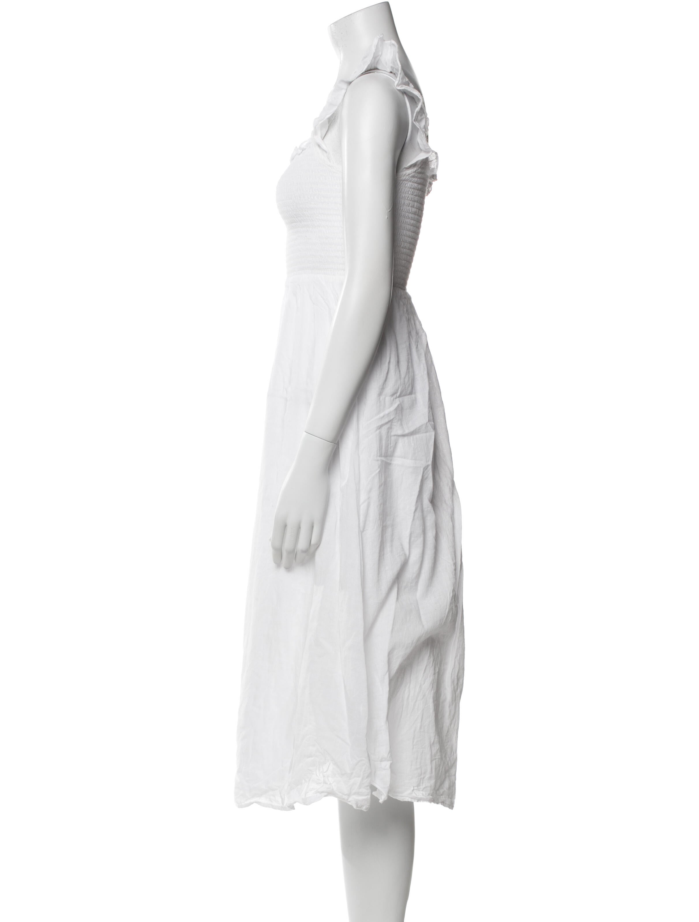 Reformation Square Neckline Midi Length Dress