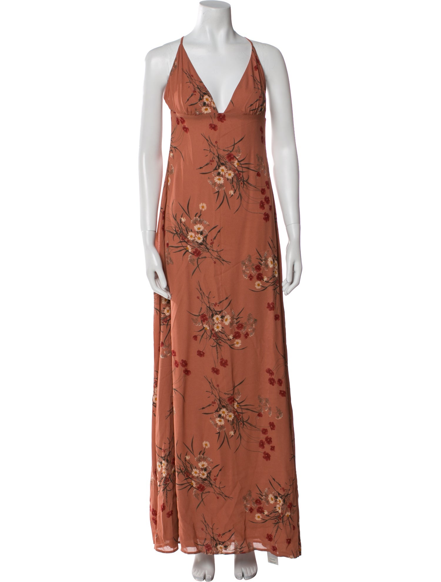 Reformation Floral Print Long Dress
