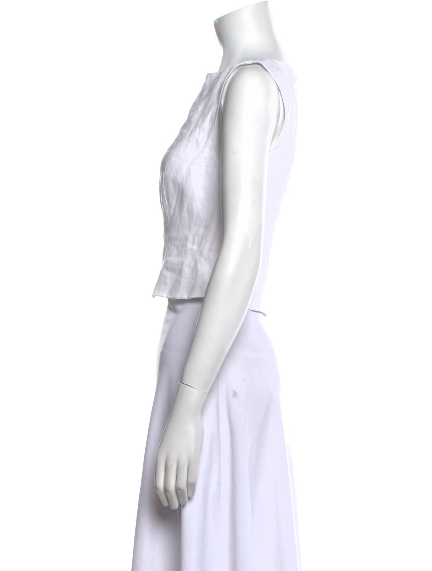 Reformation Linen Bateau Neckline Crop Top w/ Tags