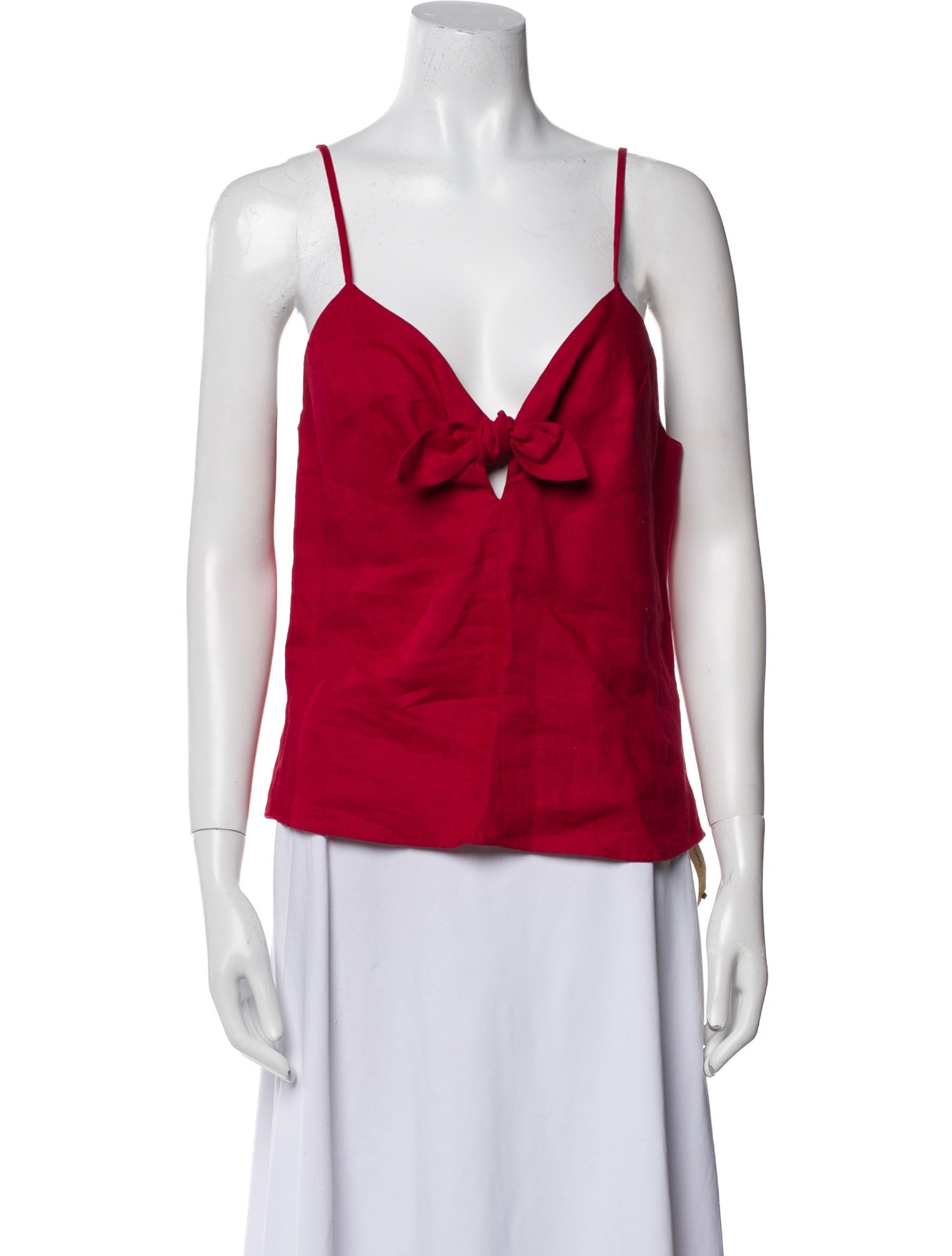 Reformation Linen V-Neck Top