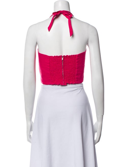 Reformation Linen Halterneck Crop Top