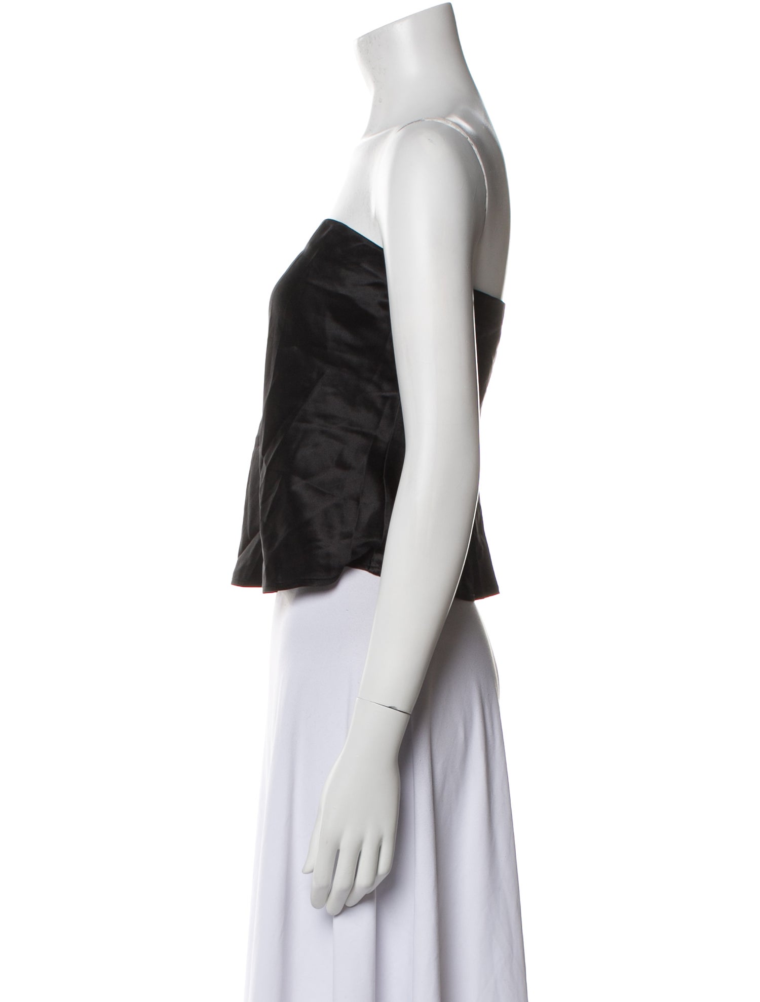 Reformation Silk Strapless Crop Top w/ Tags