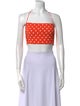 Reformation Polka Dot Print Square Neckline Crop Top