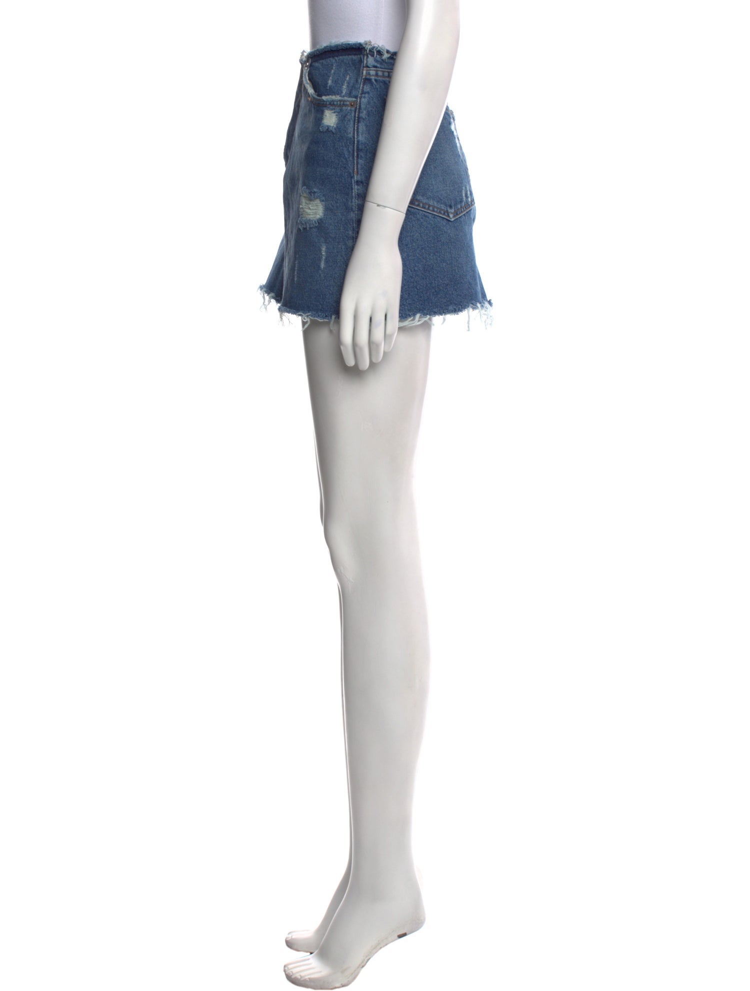 Reformation Distressed Accents Mini Skirt