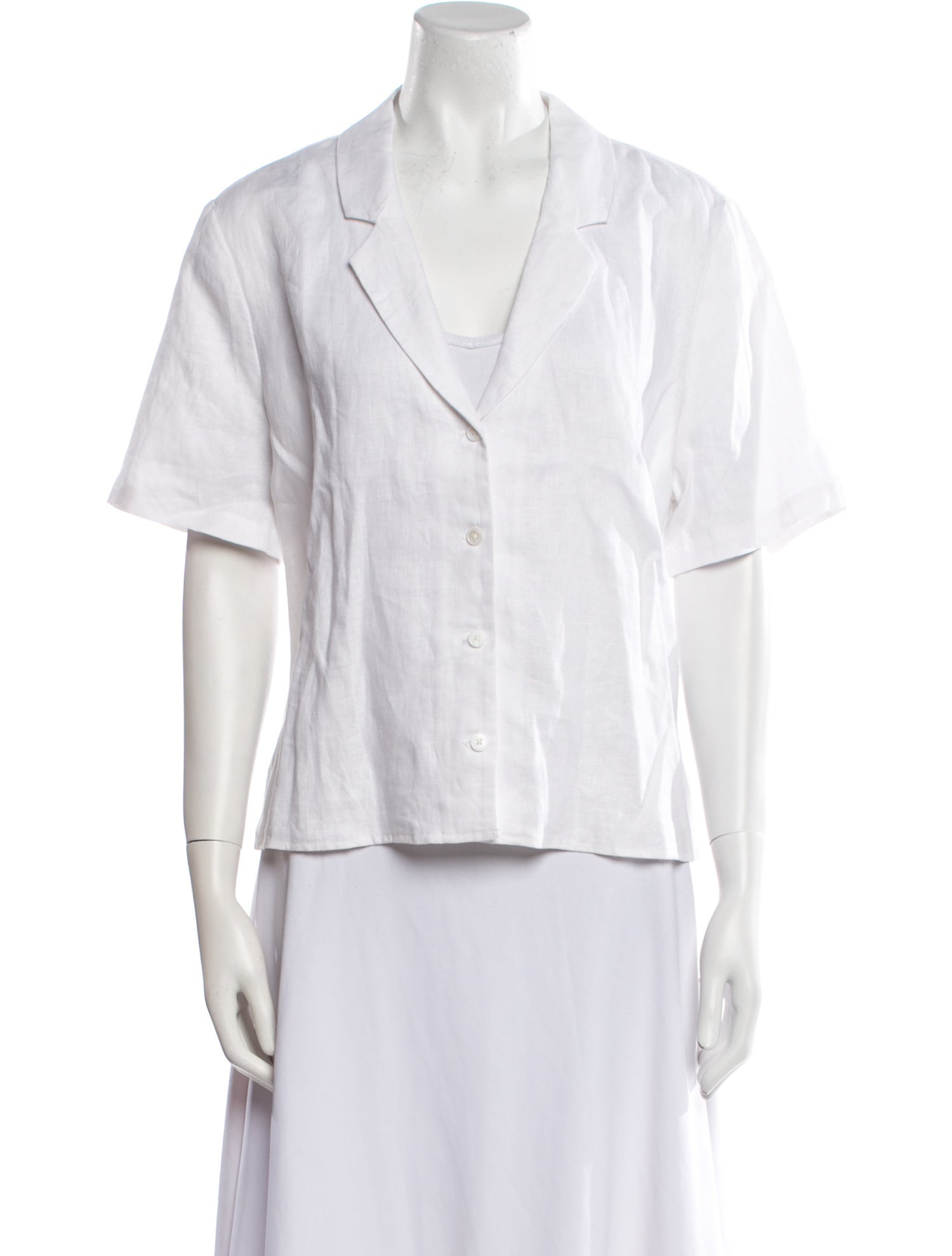 Reformation Linen V-Neck Button-Up Top