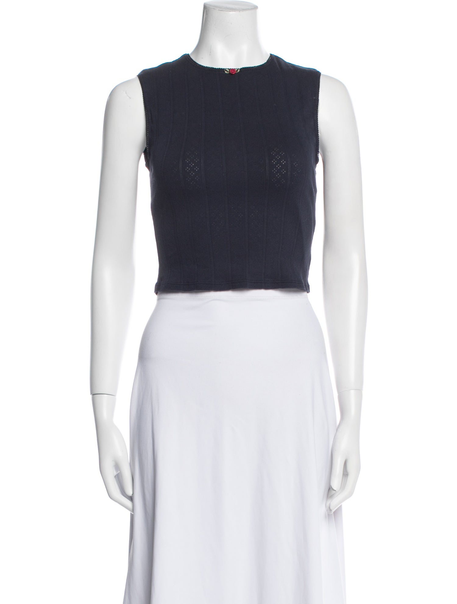 Reformation Crew Neck Sleeveless Crop Top