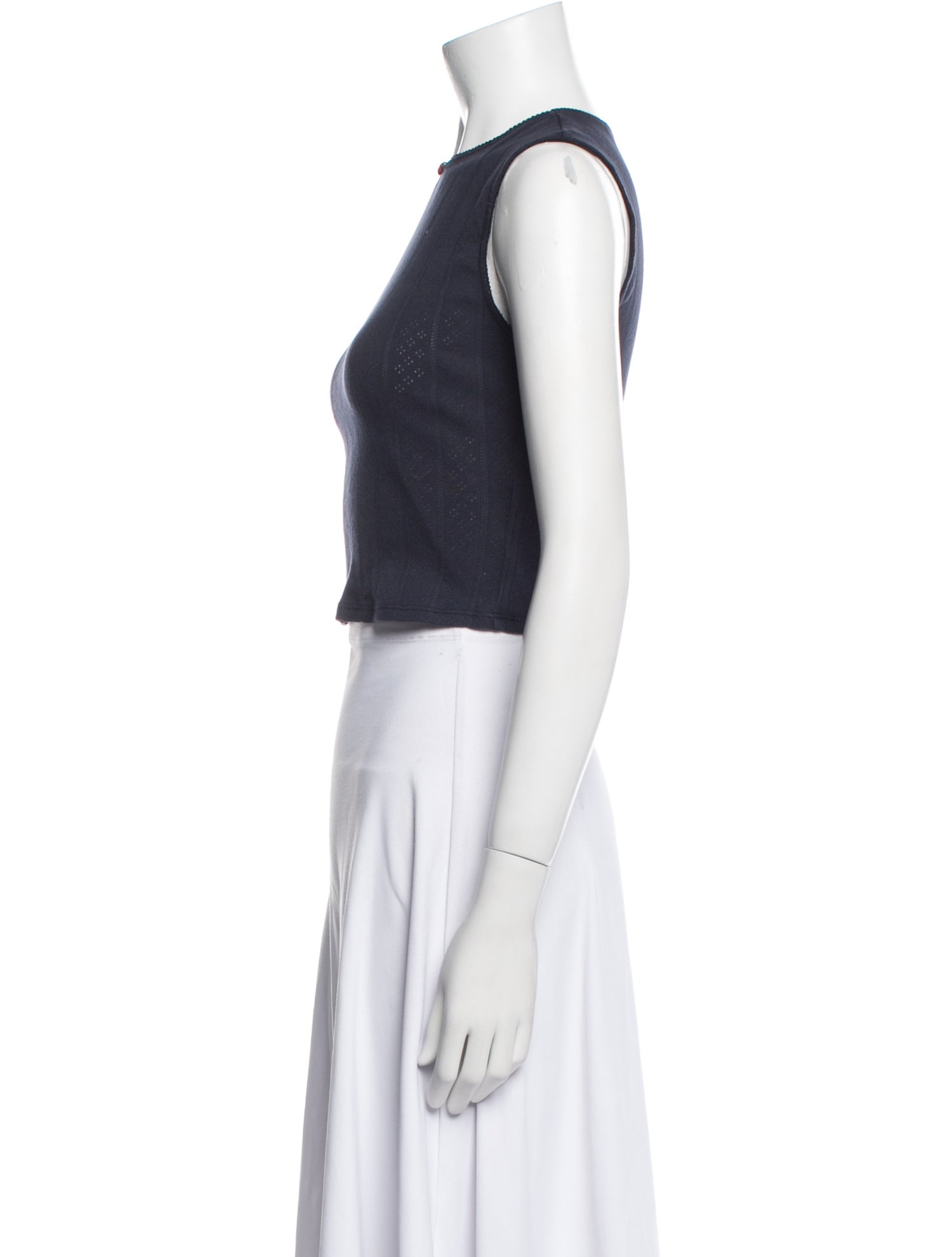 Reformation Crew Neck Sleeveless Crop Top