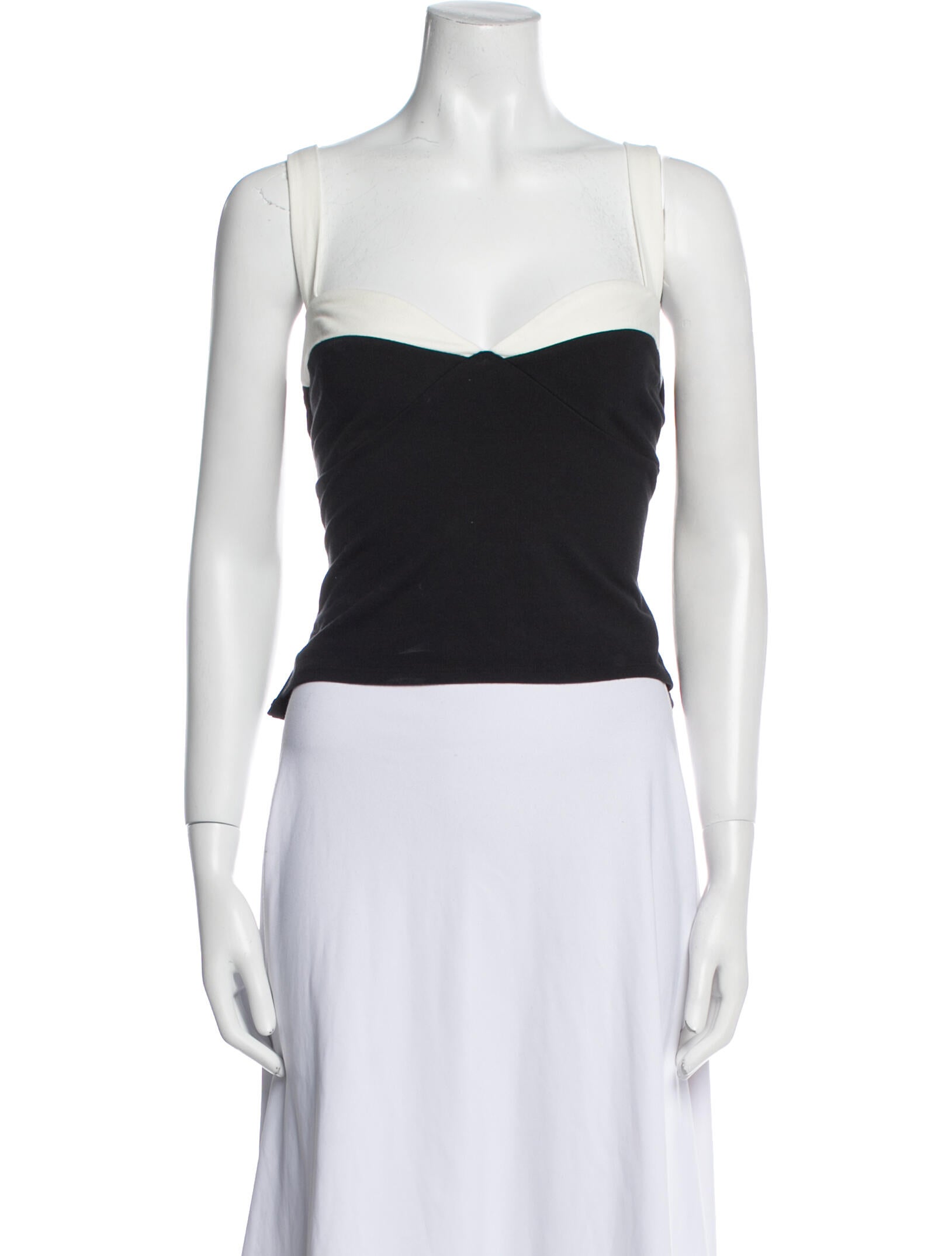 Reformation Square Neckline Sleeveless Crop Top