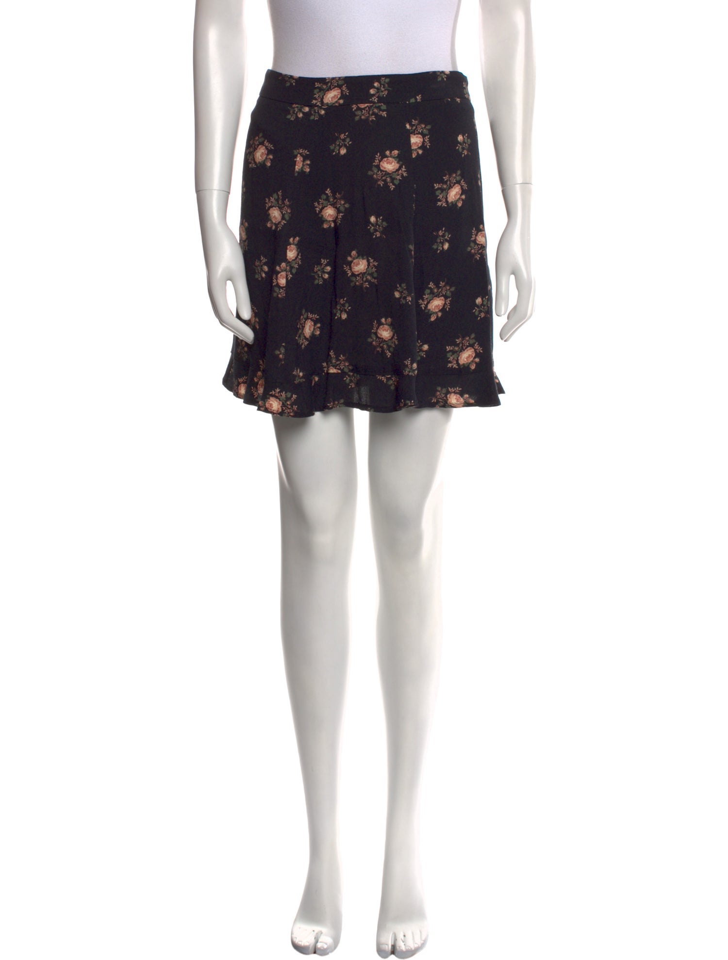 Reformation Floral Print Mini Skirt