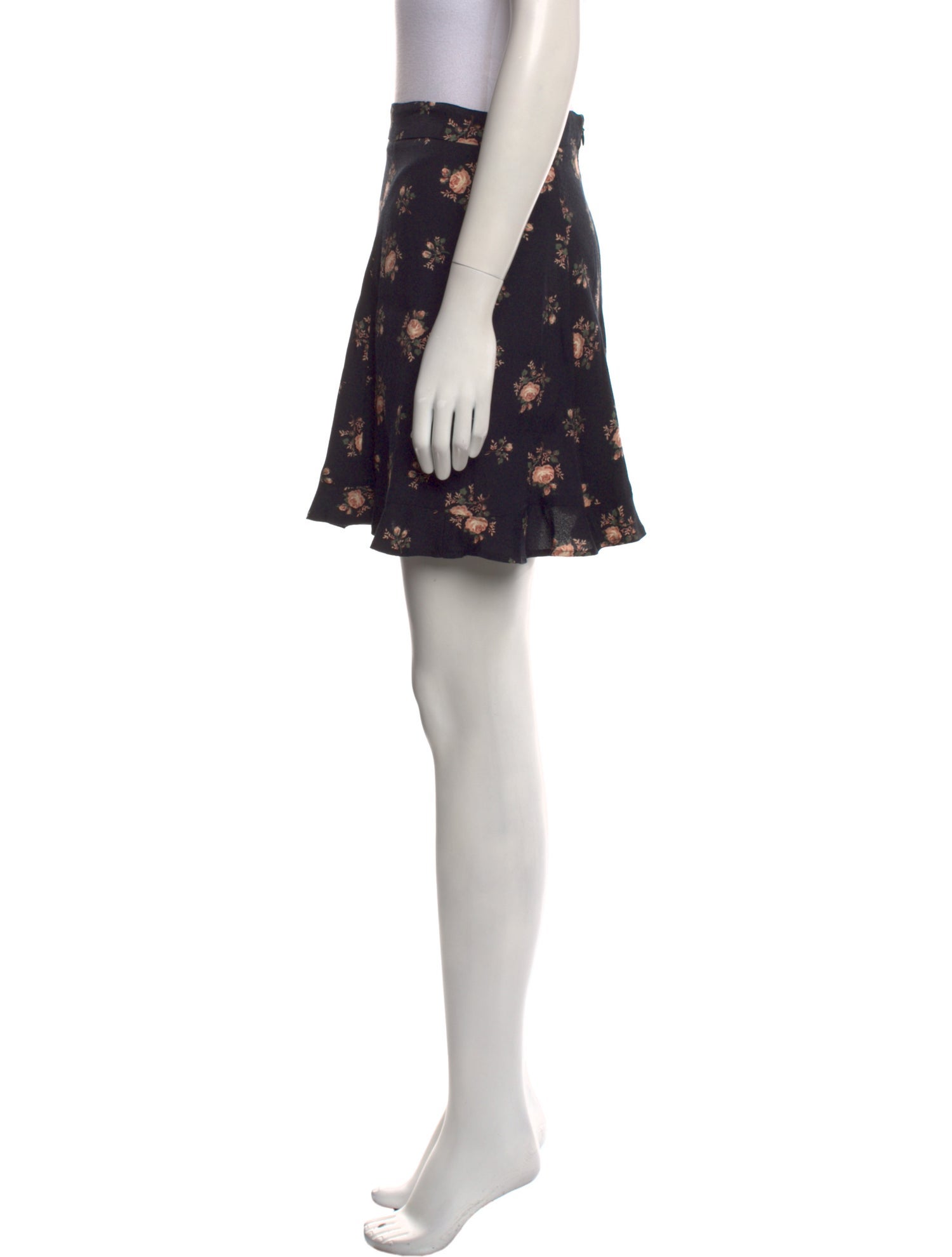 Reformation Floral Print Mini Skirt