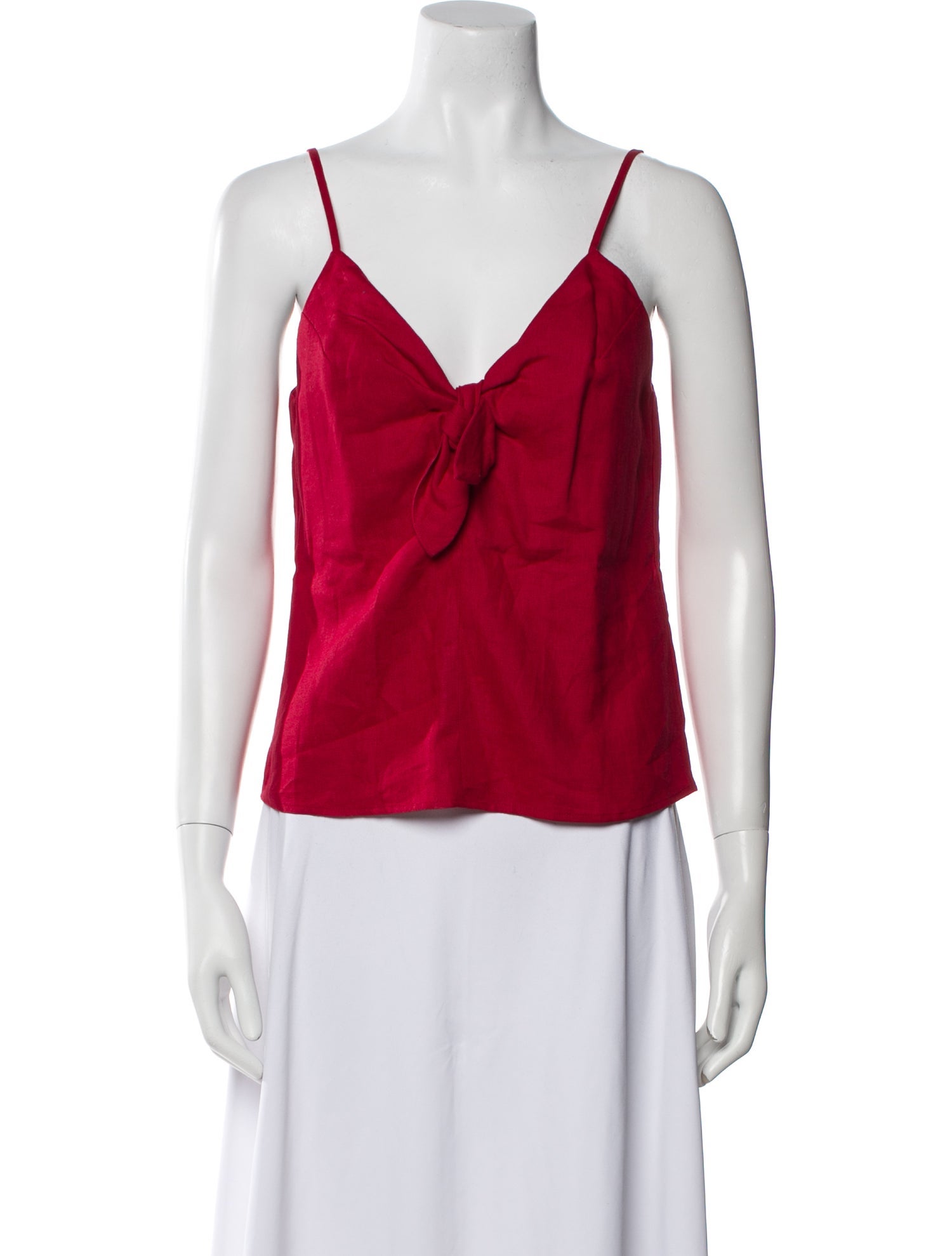 Reformation Linen V-Neck Top