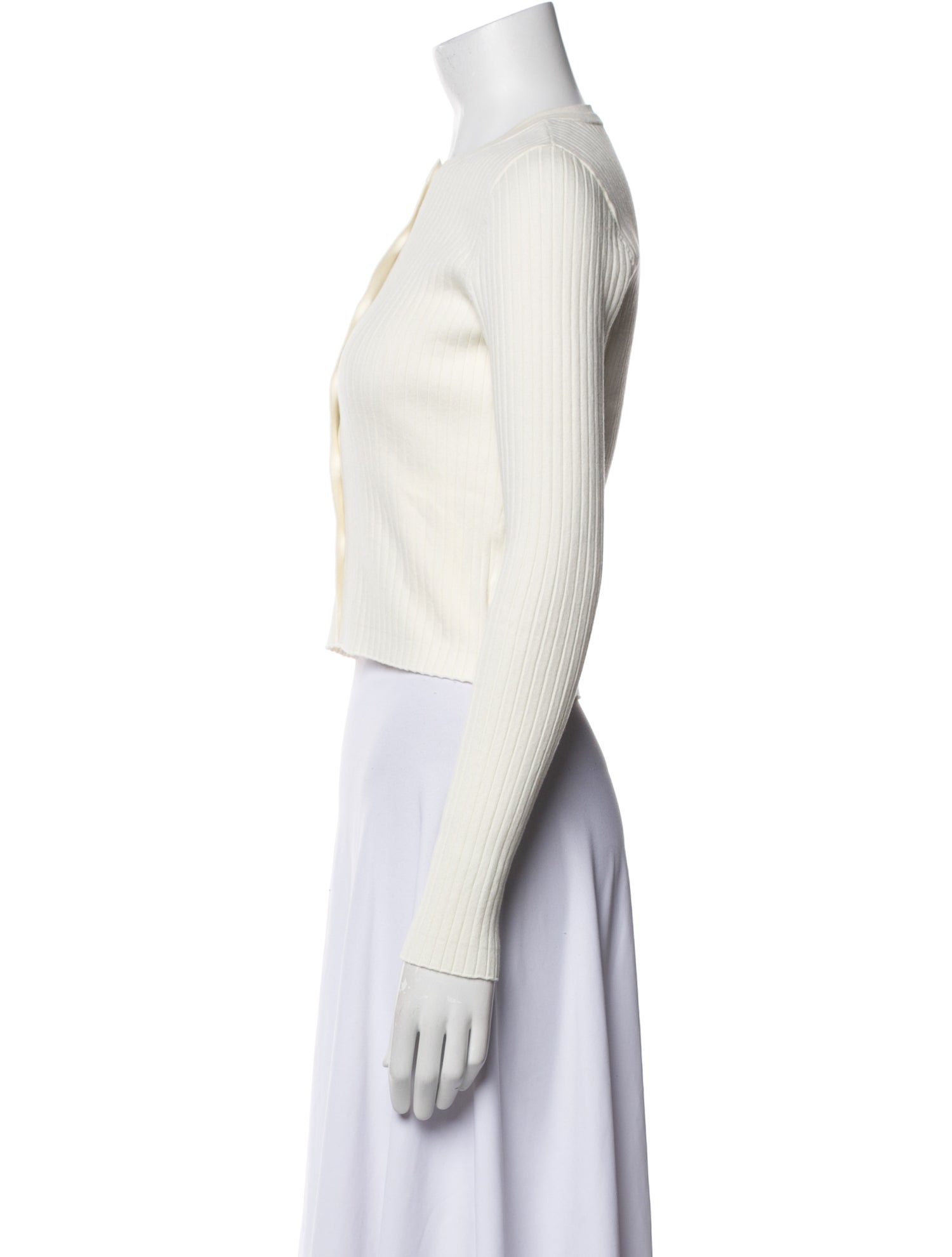 Reformation Crew Neck Long Sleeve Crop Top