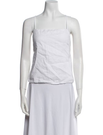 Reformation Linen Square Neckline Top