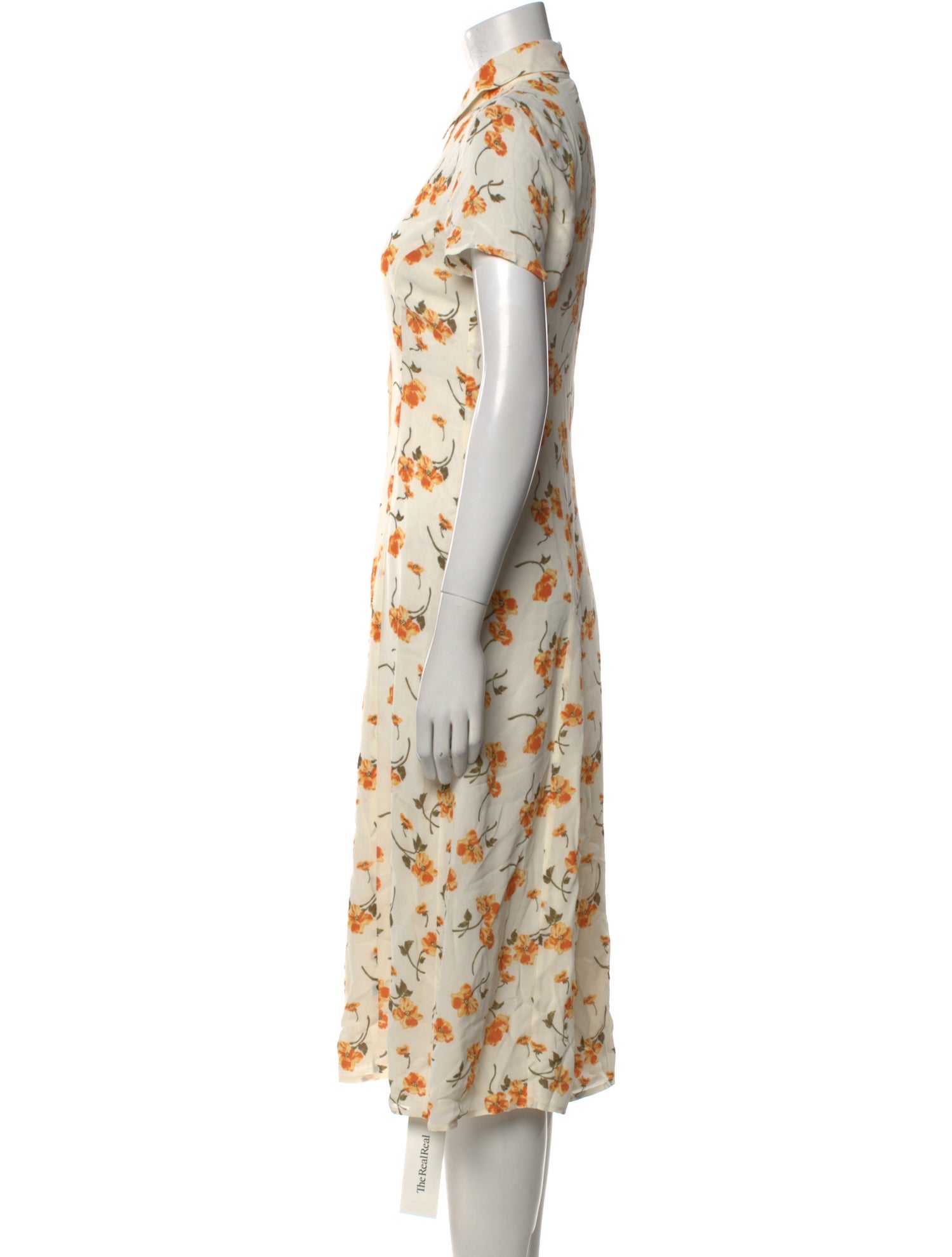 Reformation Floral Print Midi Length Dress