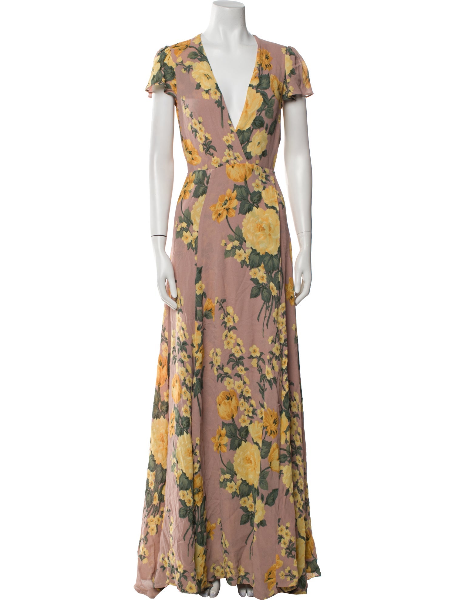 Reformation Chambray Long Dress