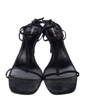 Reformation Leather T-Strap Sandals