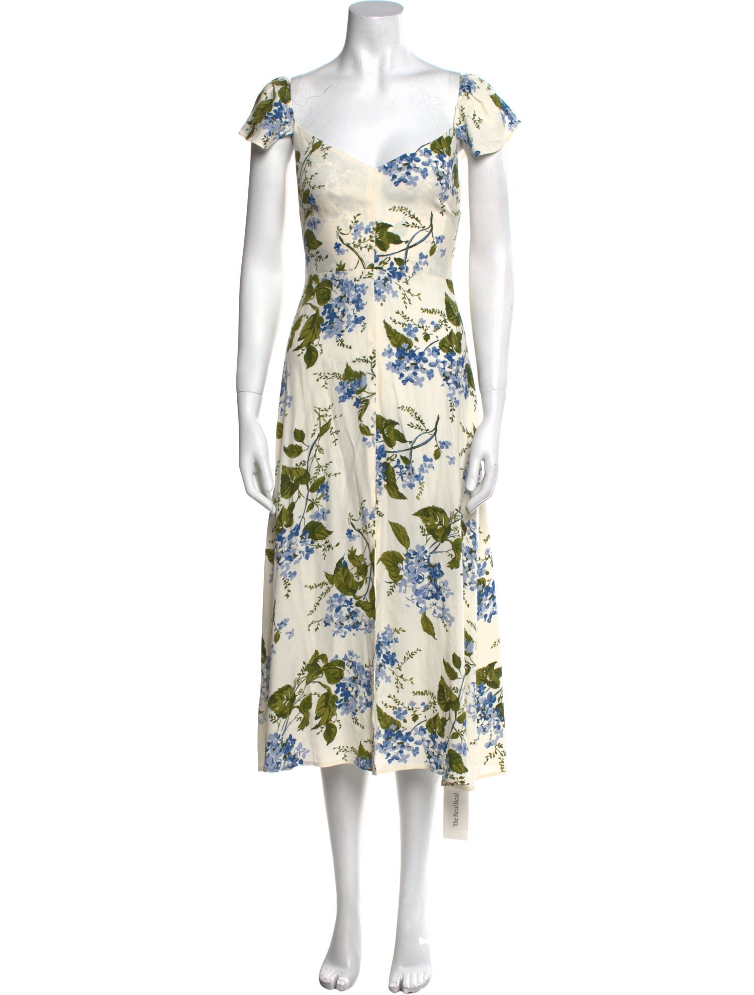 Reformation Floral Print Midi Length Dress
