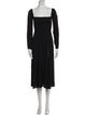 Reformation Square Neckline Midi Length Dress
