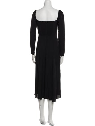 Reformation Square Neckline Midi Length Dress