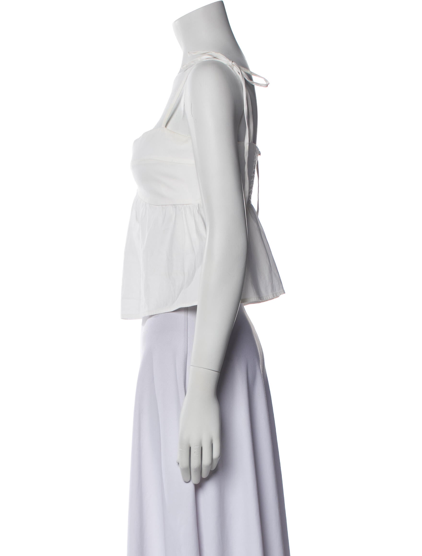 Reformation Square Neckline Sleeveless Crop Top