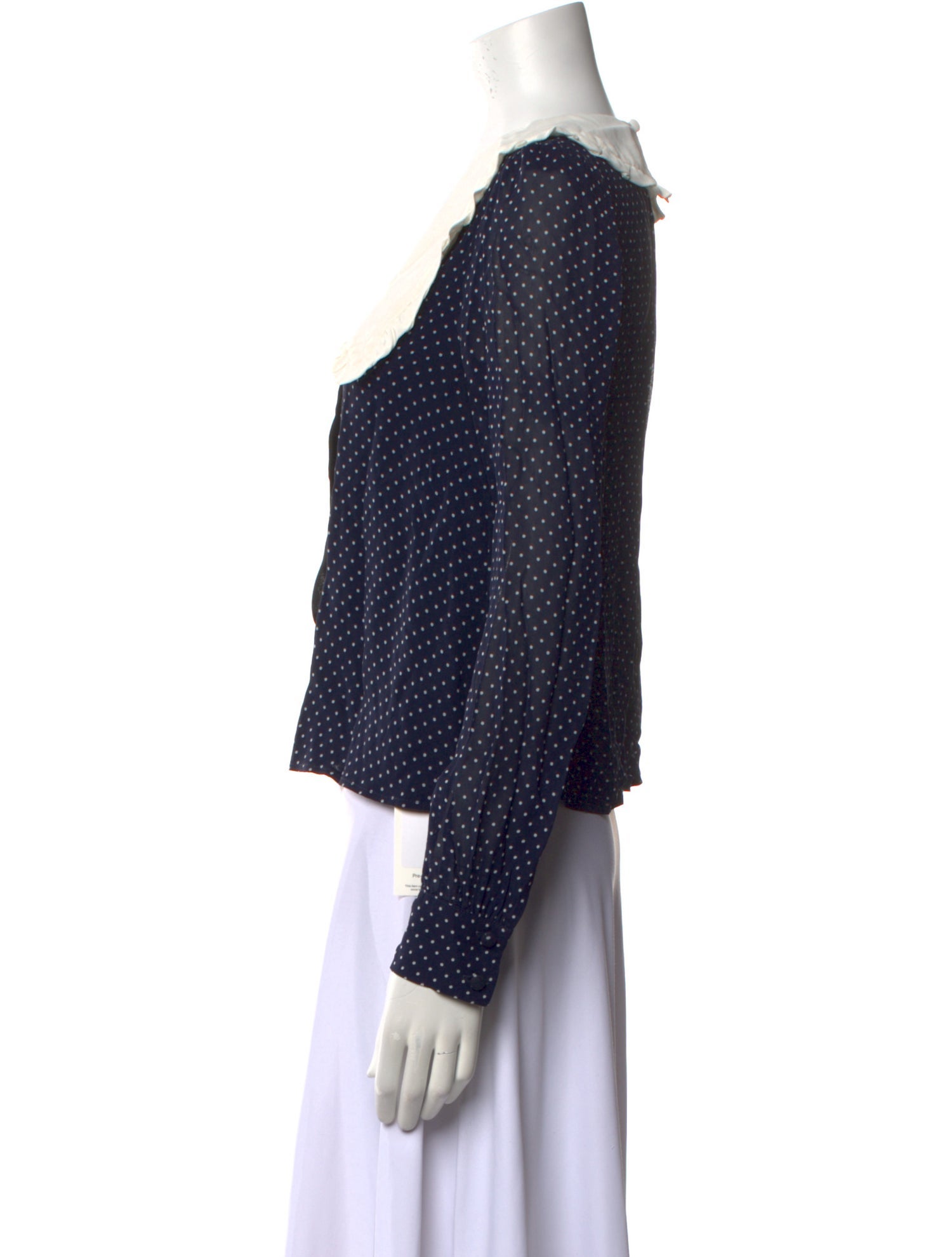 Reformation Polka Dot Print V-Neck Blouse