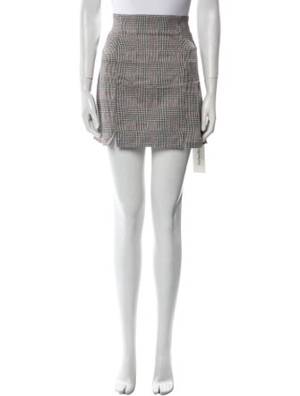 Reformation Plaid Print Mini Skirt