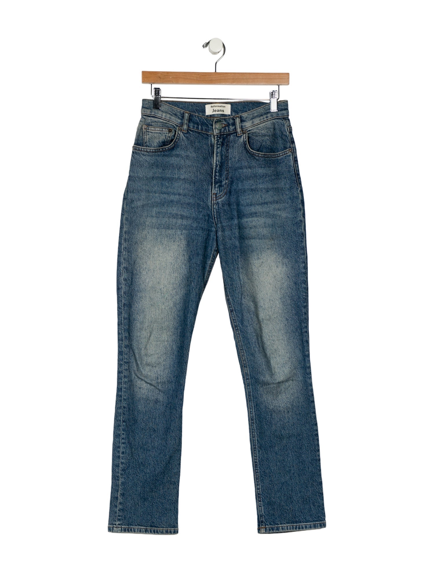 Reformation Mid-Rise Straight Leg Jeans