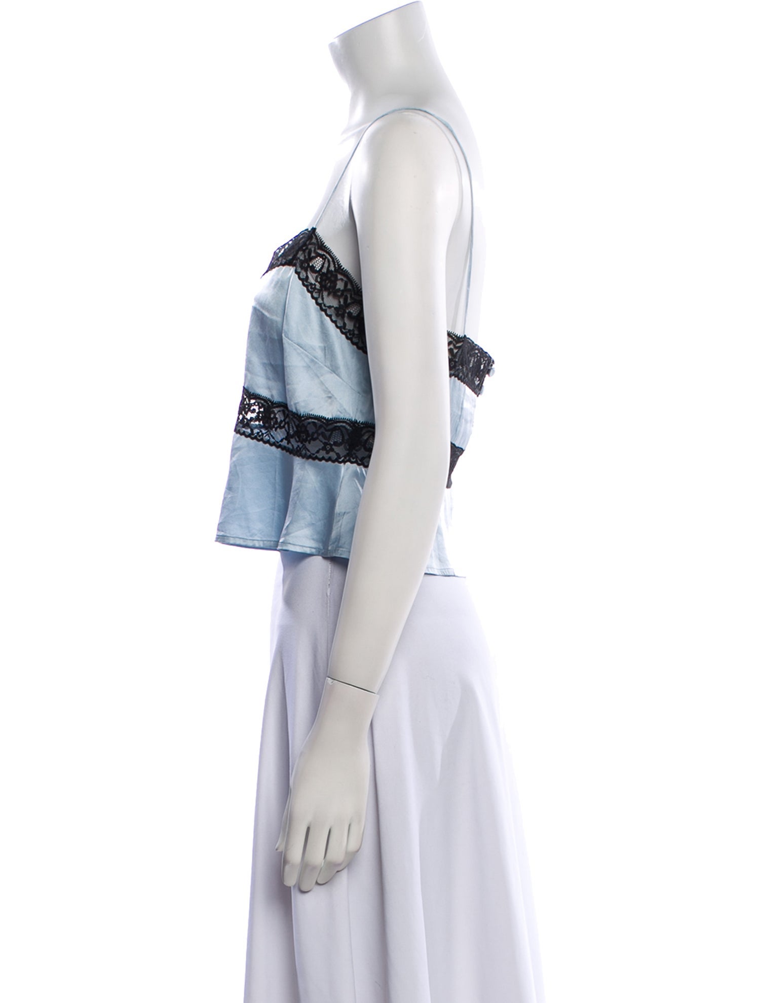 Reformation Silk Square Neckline Crop Top