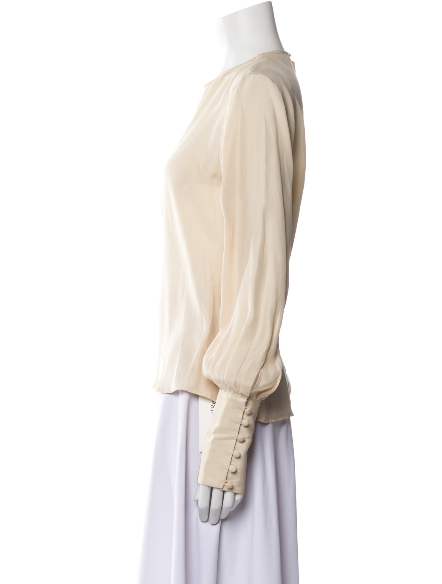 Reformation Silk Crew Neck Blouse