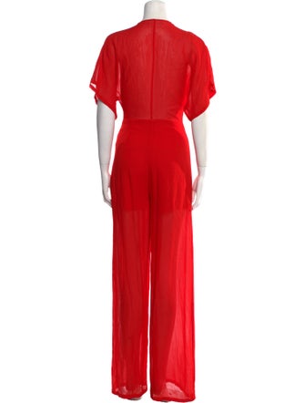 Reformation Plunge Neckline Jumpsuit