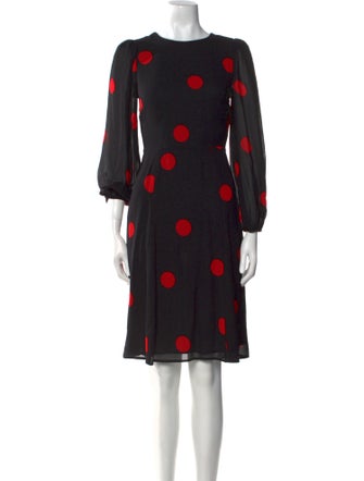 Reformation Polka Dot Print Knee-Length Dress