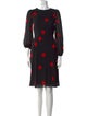 Reformation Polka Dot Print Knee-Length Dress