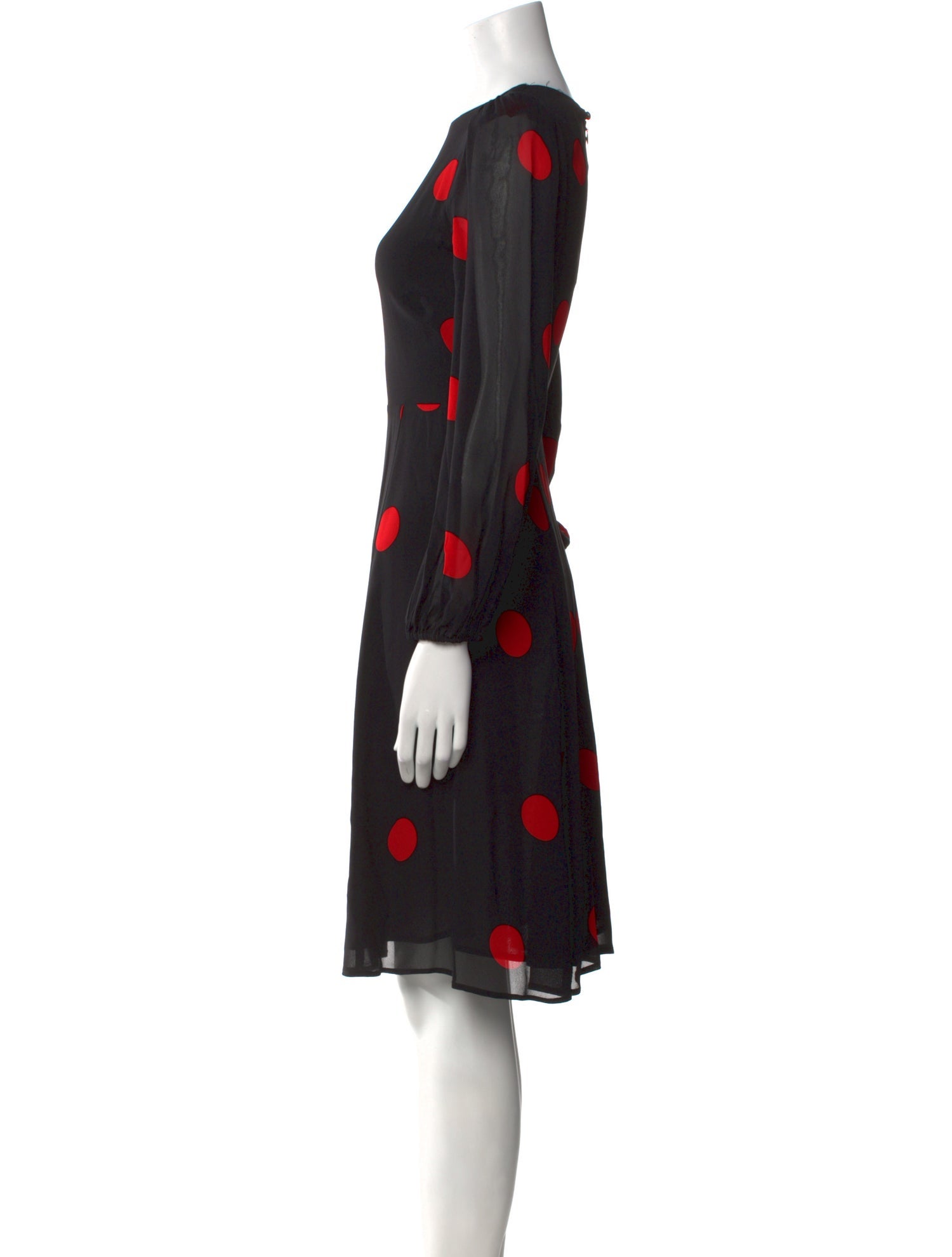 Reformation Polka Dot Print Knee-Length Dress