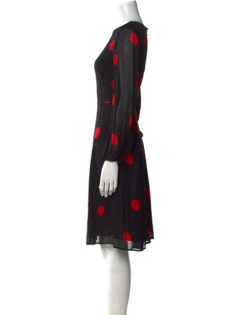 Reformation Polka Dot Print Knee-Length Dress