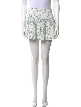 Reformation Floral Print Mini Skirt