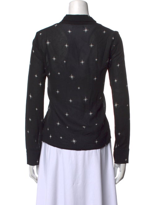 Reformation Printed Long Sleeve Button-Up Top